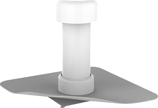 DN 110 roof ventilation chimney with an integrated PVC membrane collar