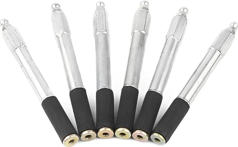 Zinc-plated steel injection packers with button-head nipples